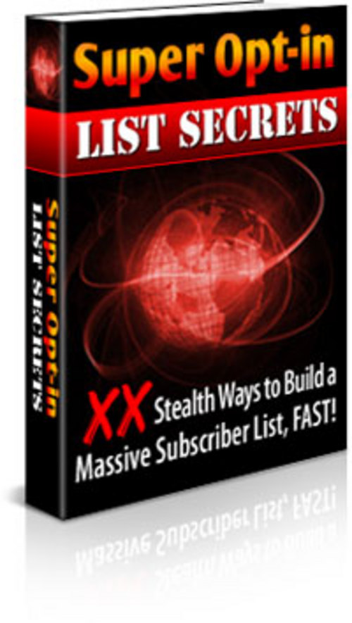 Product picture Super Optin List Secrets With Resale Rights.zip