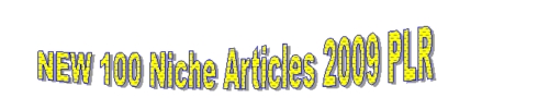 Product picture *New* 100 Niche Articles 2009 PLR