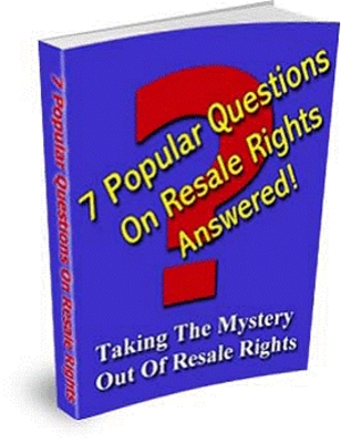 Product picture 7 Popular Questions On Resale Rights Answered MRR